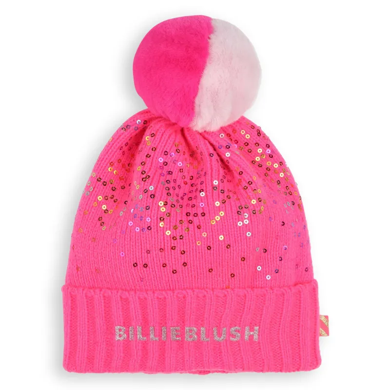 BILLIEBLUSH Gorro con pompón y lentejuelas