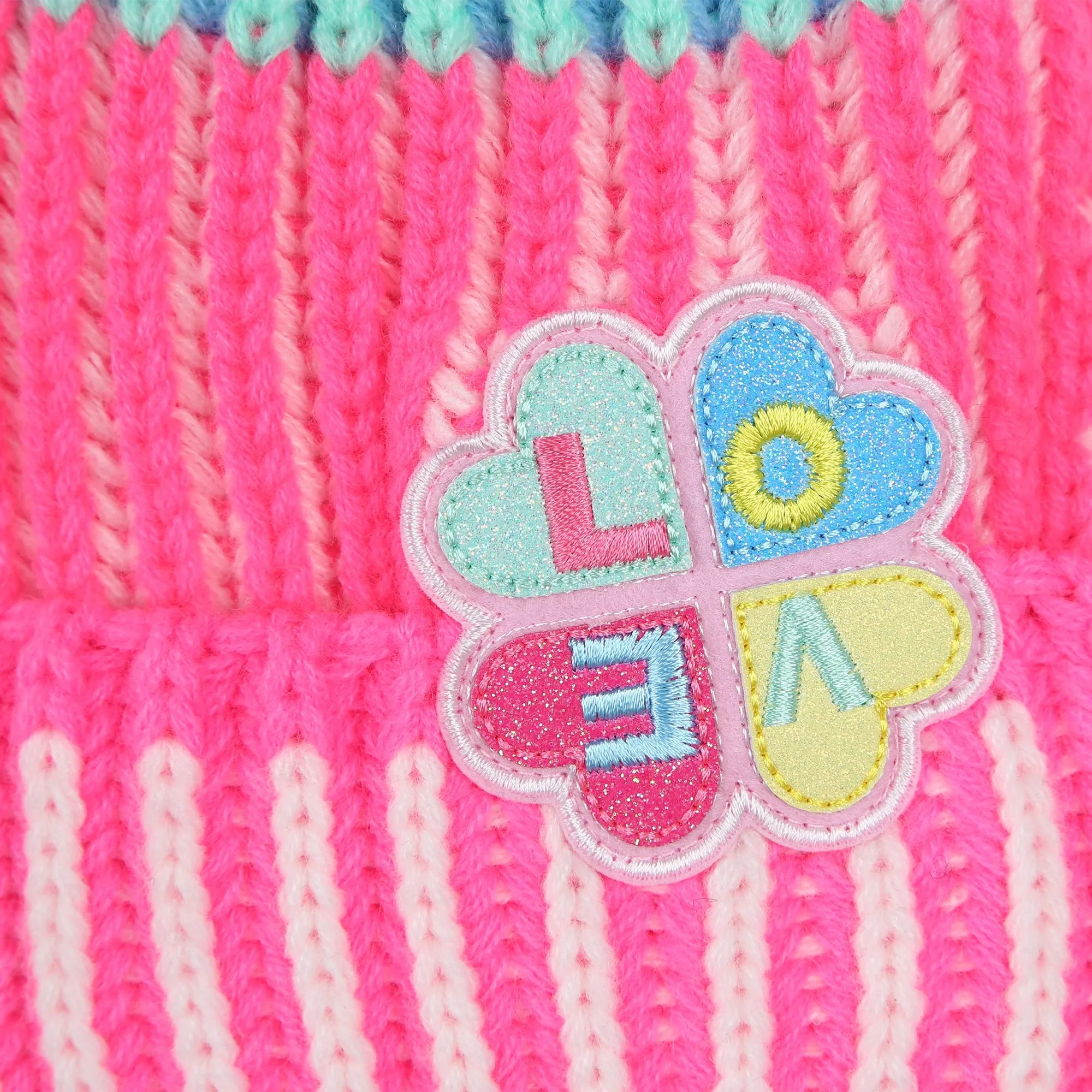 BILLIEBLUSH Gorro multicolor de canalé