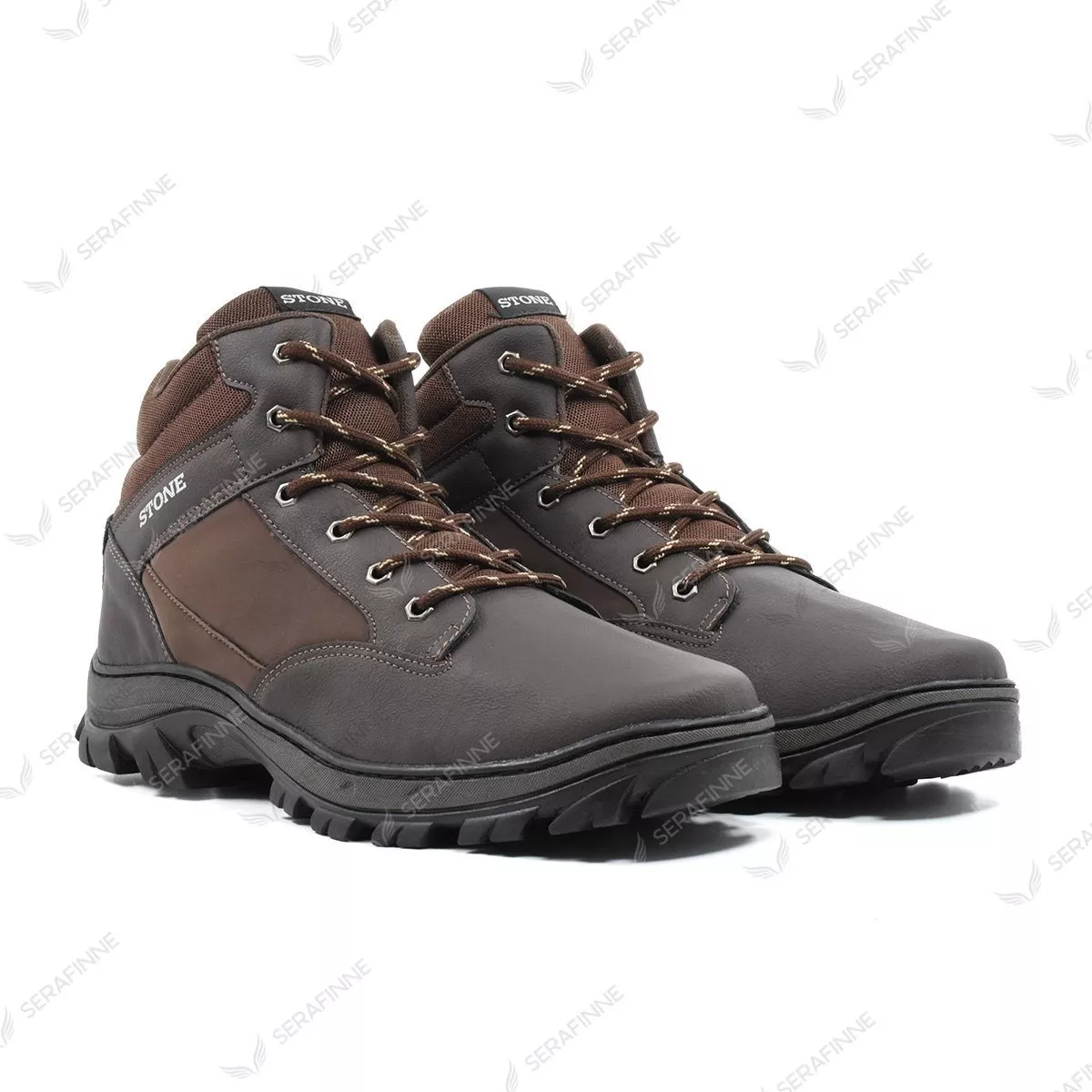 Bota Trekking Borcego Talle Especial Impermeable Stone 4106