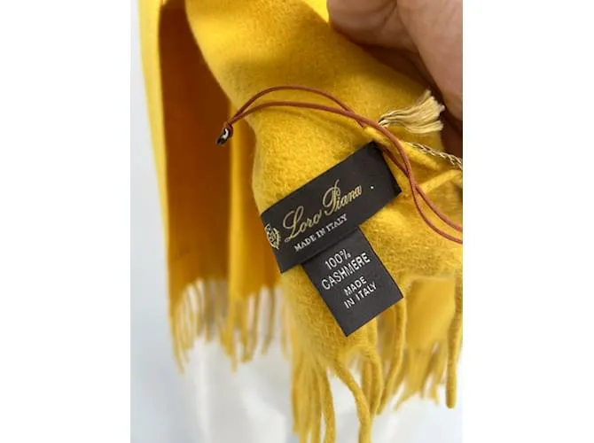 Bufandas LORO PIANA T.  Cachemira Amarillo 