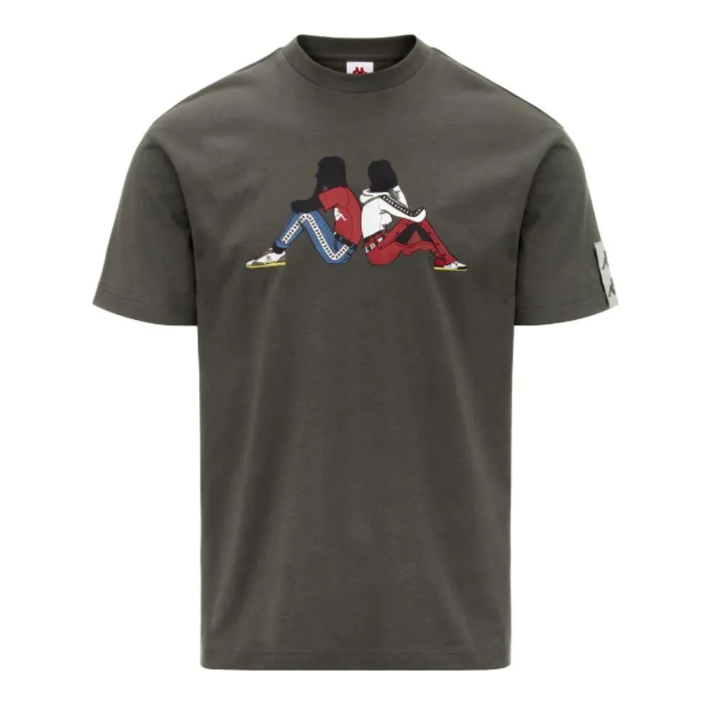 CAMISETA CASUAL HOMBRE KAPPA BANDA POP. Grey-beige 321677W