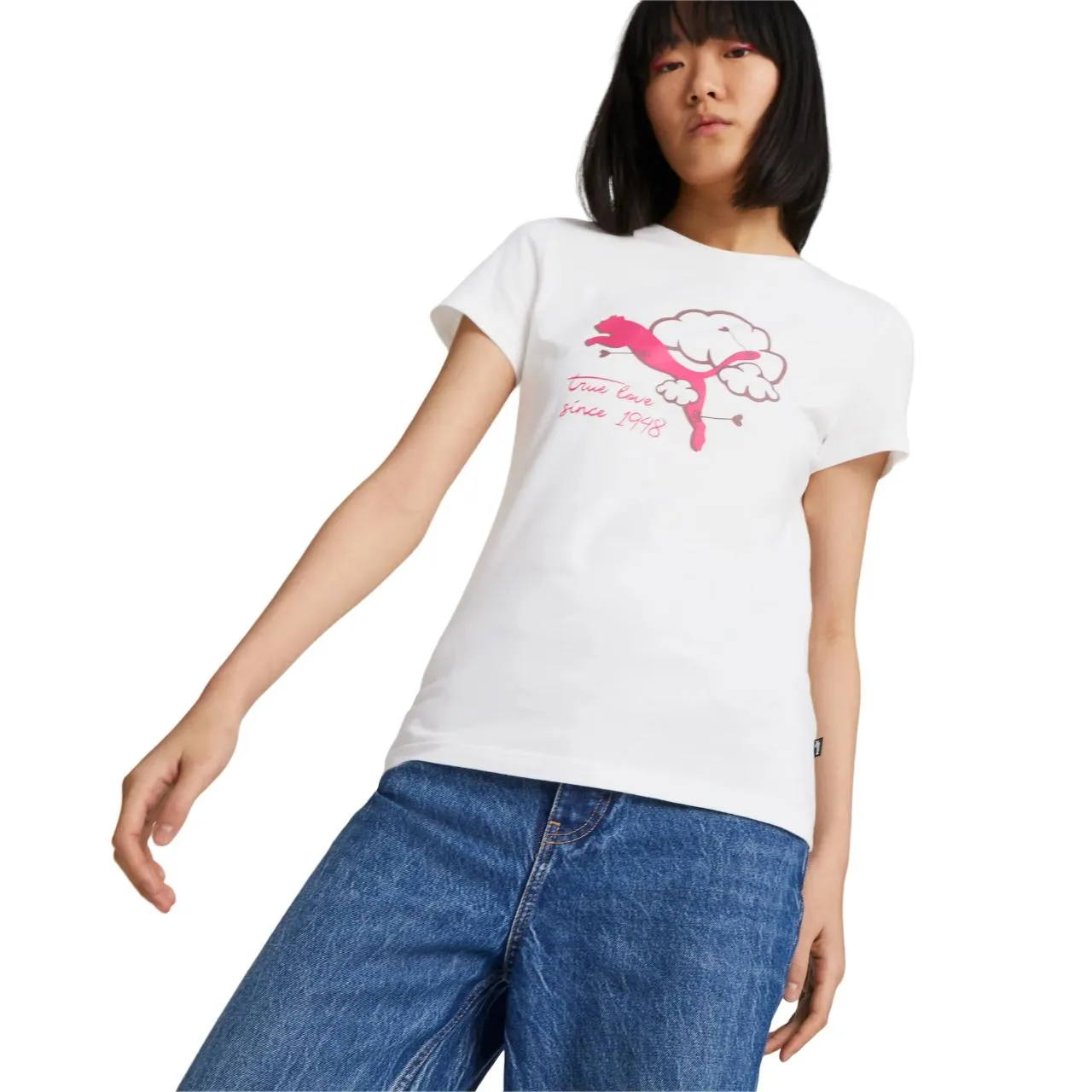 Camiseta Casual PUMA GRAPHICS Valentine. white 674452