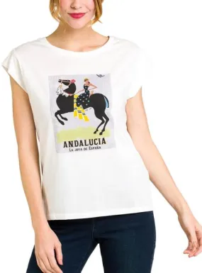 camiseta naf naf dibujo para mujer