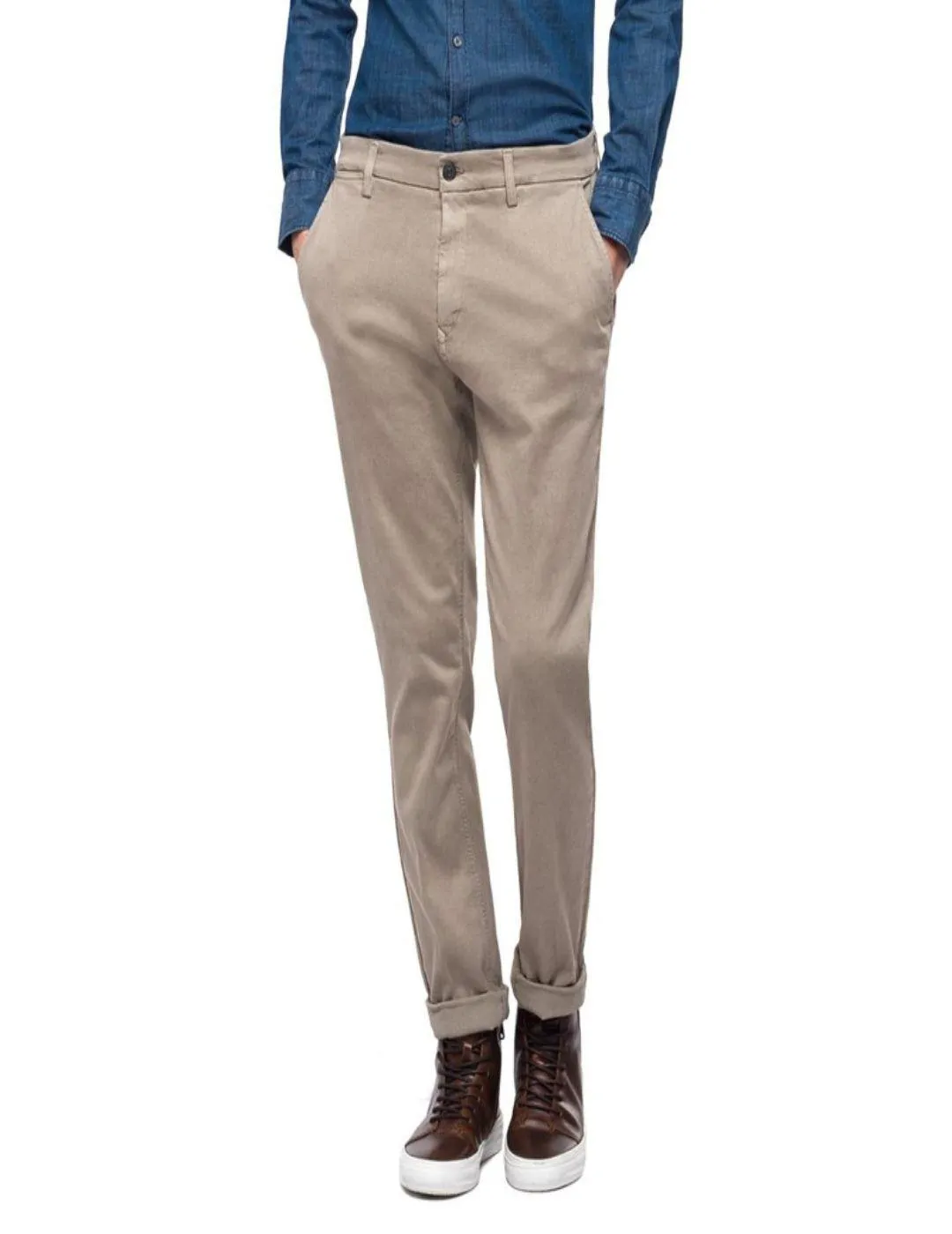 Chino Replay Hyperflex Zeumar beige para hombre