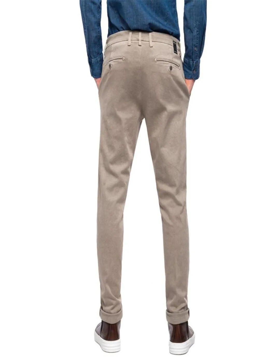 Chino Replay Hyperflex Zeumar beige para hombre