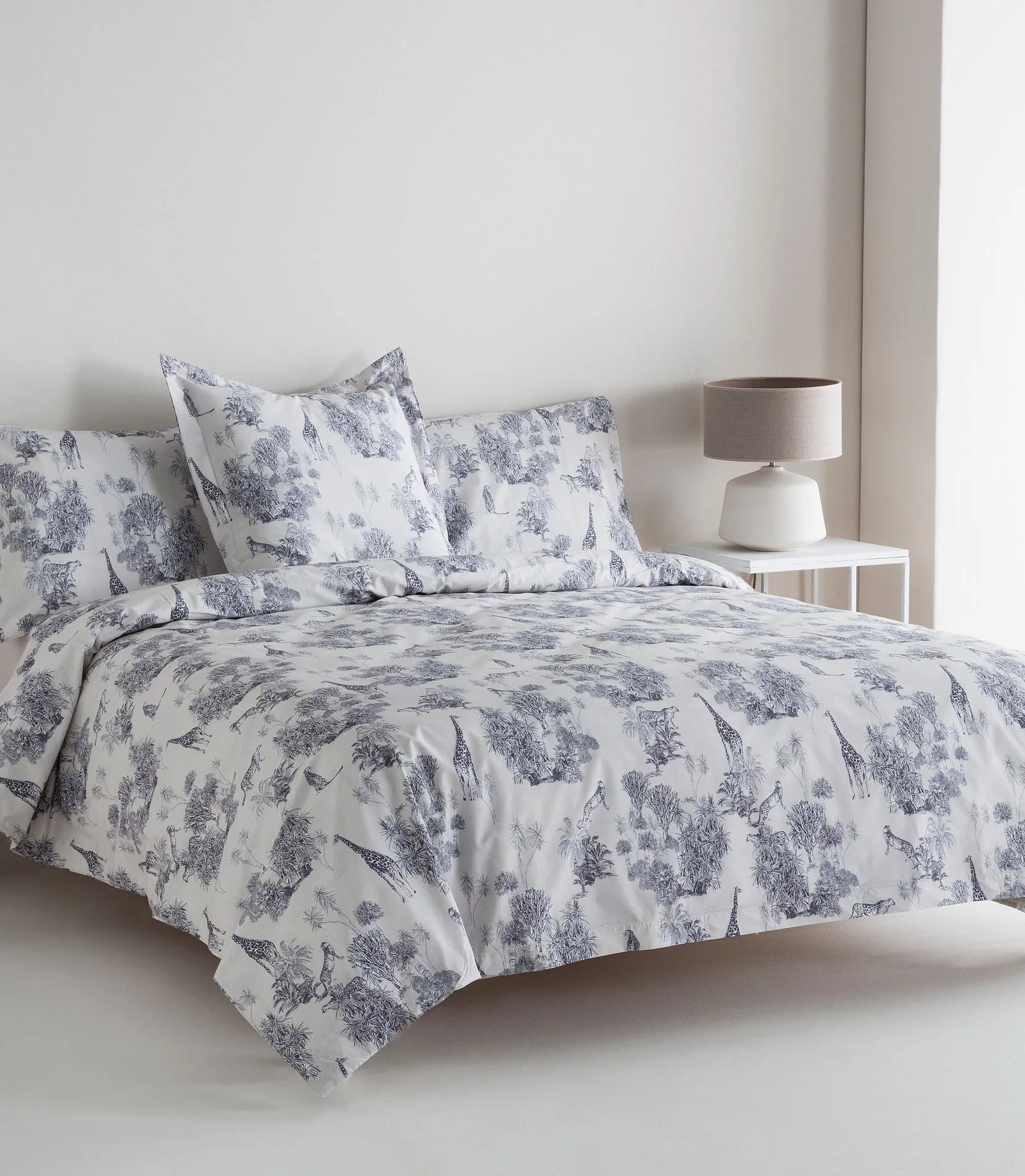 Funda Nórdica Reversible Percal 200h Cama 150 - Tout Le Jour Azul