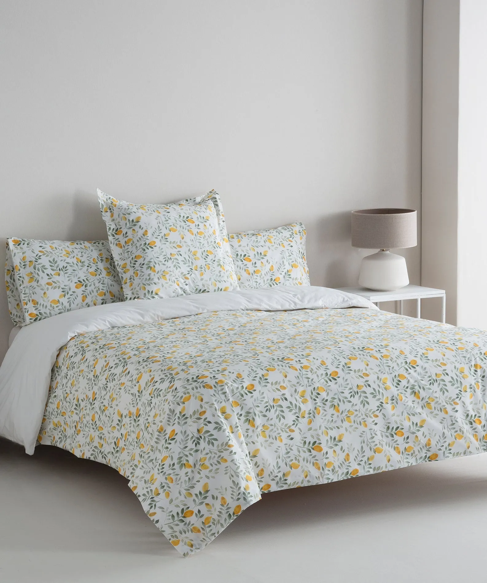 Funda Nórdica Reversible Percal 200h Cama 90 - Limones