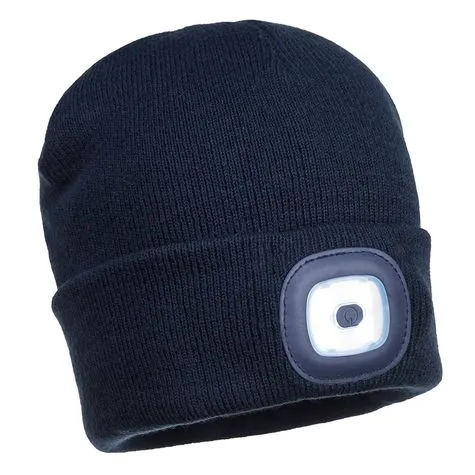 GORRO BEANIE CON LUZ LED RECARGABLE