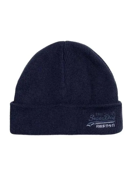 gorro superdry orange label marino hombre