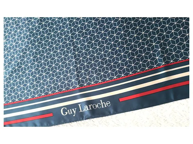 Guy Laroche Bufandas Blanco Roja Azul 