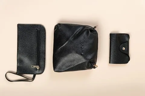 Juego de bolsos y cartera de 4 piezas, negro