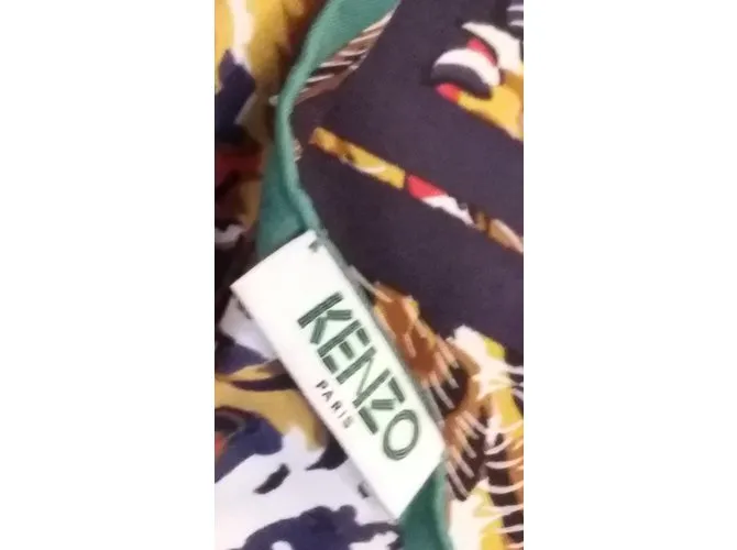 Kenzo Bufandas de seda Estampado de leopardo 