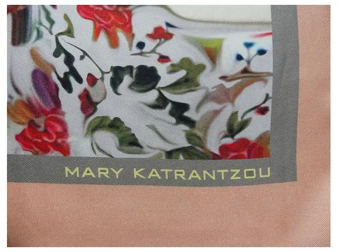 Mary Katrantzou Bufandas de seda Rosa 