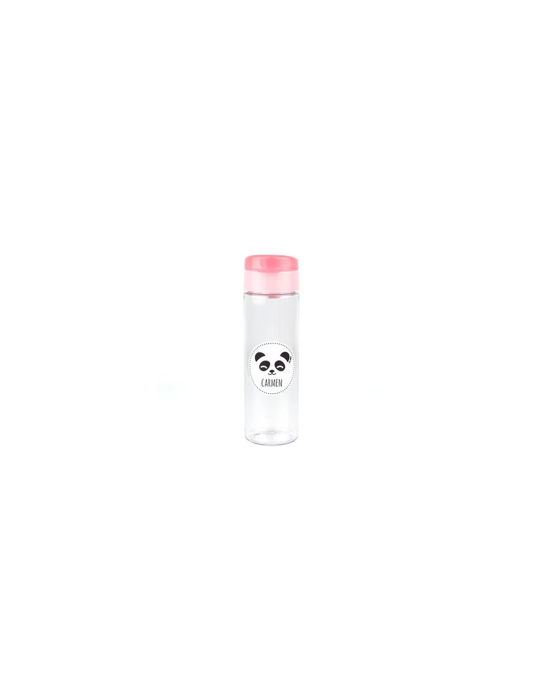 Pack Botella 600ml + Cajita Porta Alimentos Panda Rosa personalizadas de Mi Pipo