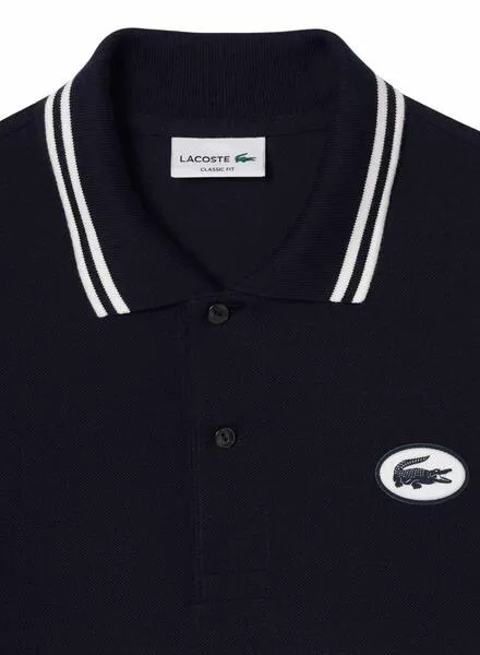 Polo Lacoste L1212 Insignia Marino Para Hombre