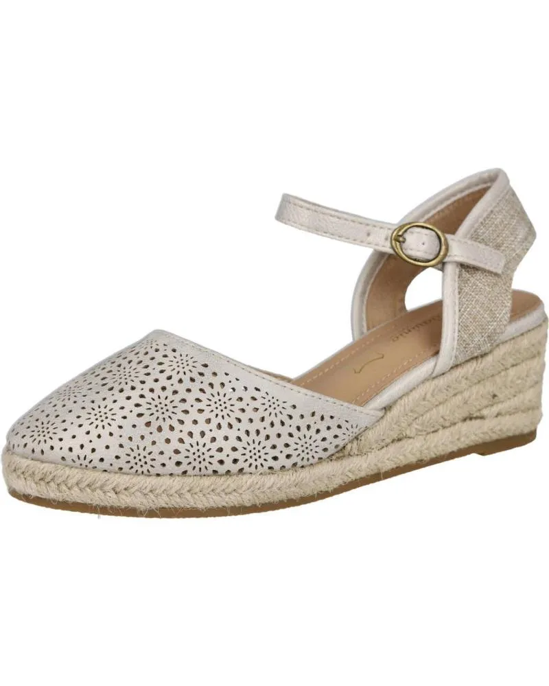 Sandalias L&R SHOES  de Mujer LR SHOES BL2470-2 ALPARGATAS DE ESPARTO PARA MUJER  PLATINO