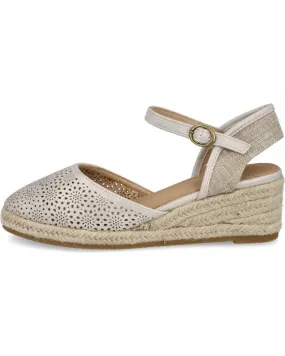 Sandalias L&R SHOES  de Mujer LR SHOES BL2470-2 ALPARGATAS DE ESPARTO PARA MUJER  PLATINO