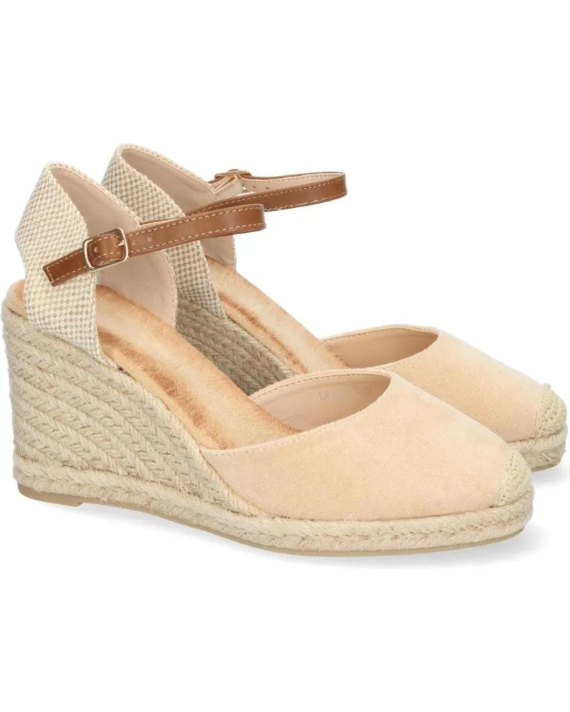 Sandalias PUNTOSALAO  de Mujer ALPARGATAS SANDALIAS DE CUNA MEDIA Y HEBILLA MUJER COLOR BEI  VARIOS COLORES