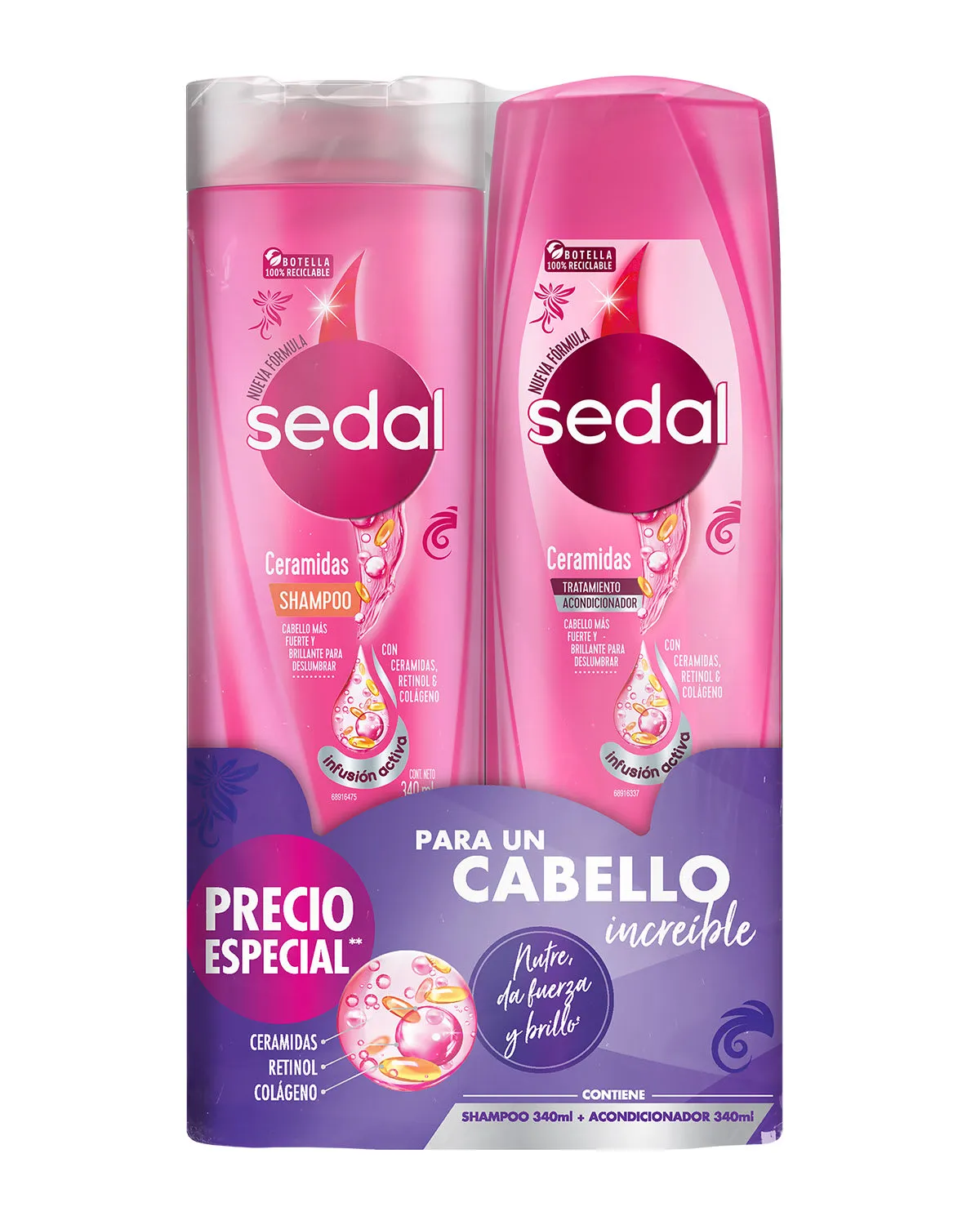 Sedal Shampoo 340 ml +  Acondicionador 340 ml