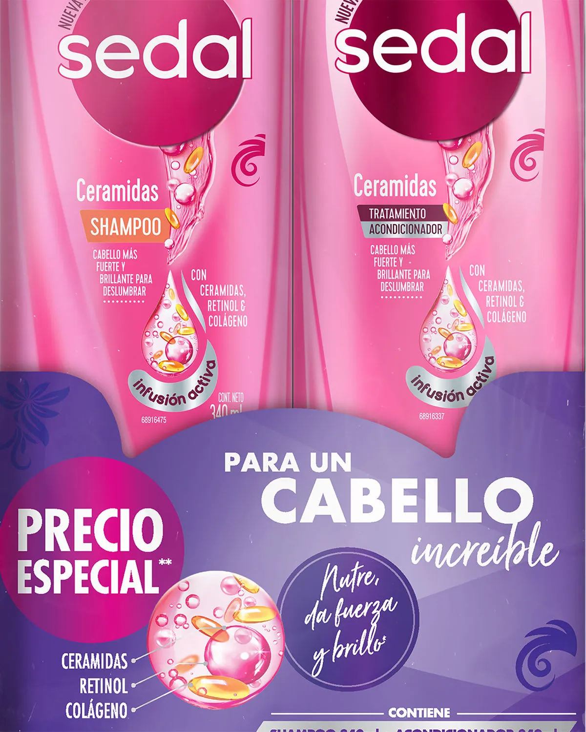 Sedal Shampoo 340 ml +  Acondicionador 340 ml