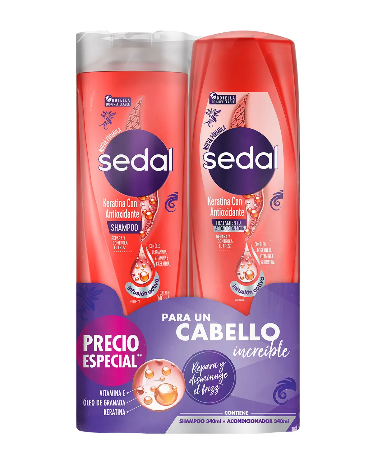 Sedal Shampoo 340 ml +  Acondicionador 340 ml