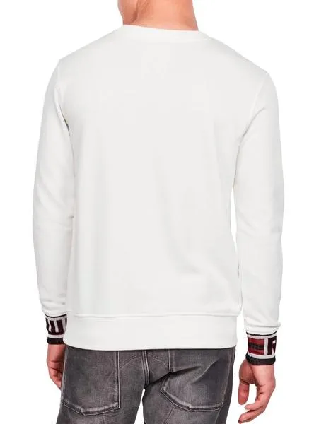 sudadera g-star jacquard blanco para hombre