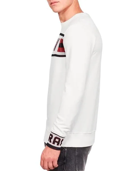 sudadera g-star jacquard blanco para hombre