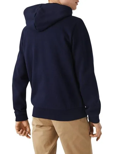 Sudadera Lacoste Hood Zip Marino para hombre