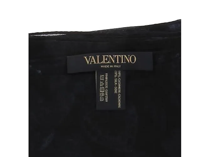 VALENTINO GARAVANI Bufandas T.  cachemira Azul marino 