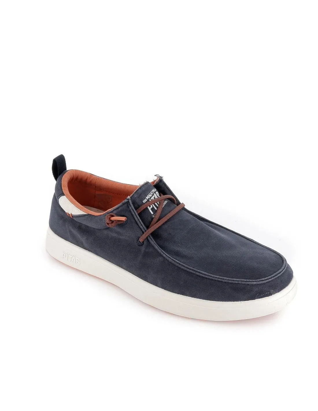 Wallabi casual textil azul cordones elásticos hombre Walking Pitas