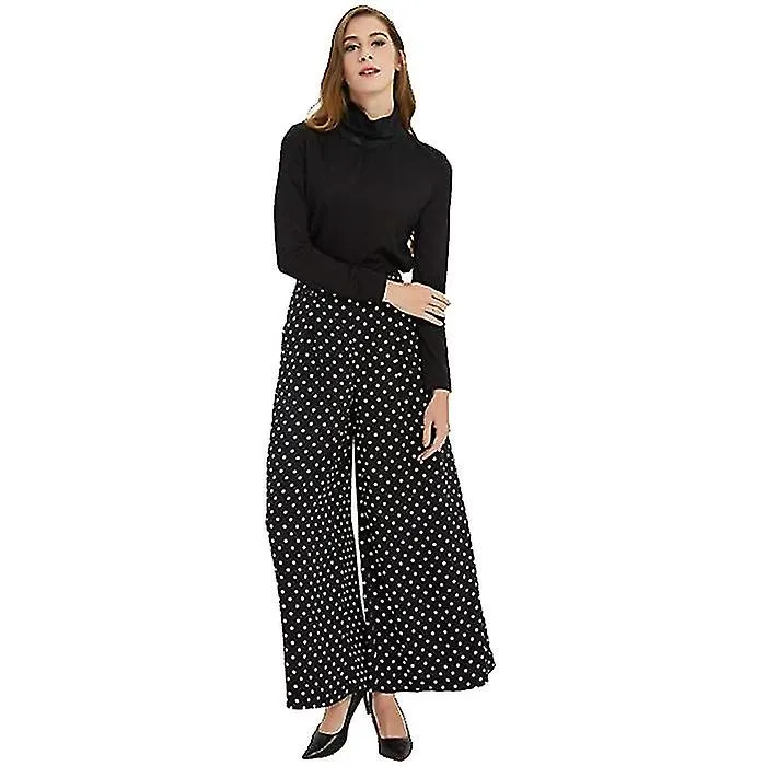 Women High Waist Casual Wide Leg Long Pants Trousers