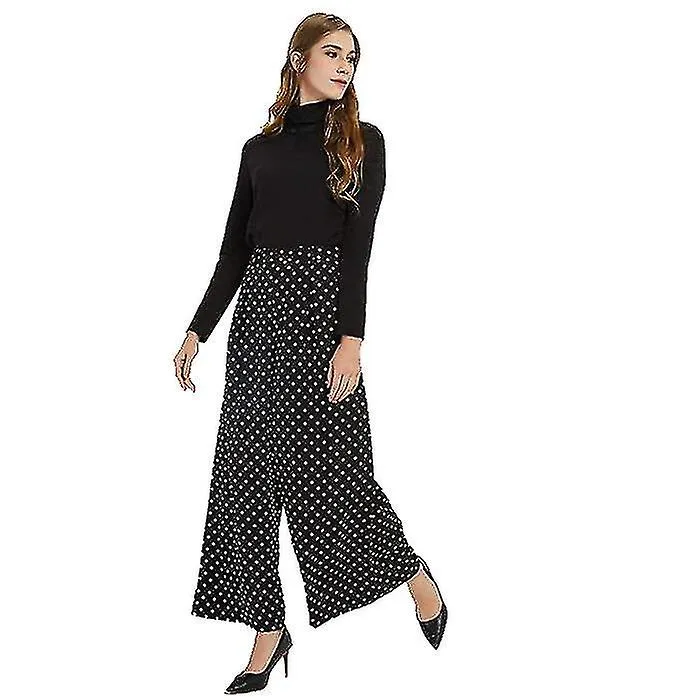 Women High Waist Casual Wide Leg Long Pants Trousers