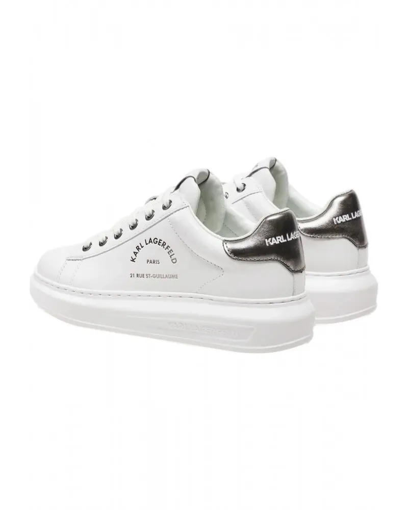 Zapatillas Deportivas Kapri Maison de KARL LAGERFELD Color Blanco con Talonera en  Plata Envejecida