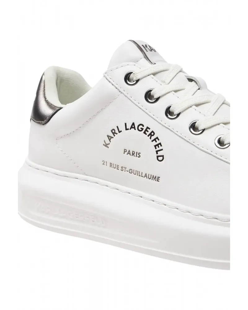 Zapatillas Deportivas Kapri Maison de KARL LAGERFELD Color Blanco con Talonera en  Plata Envejecida