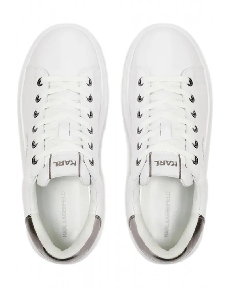 Zapatillas Deportivas Kapri Maison de KARL LAGERFELD Color Blanco con Talonera en  Plata Envejecida