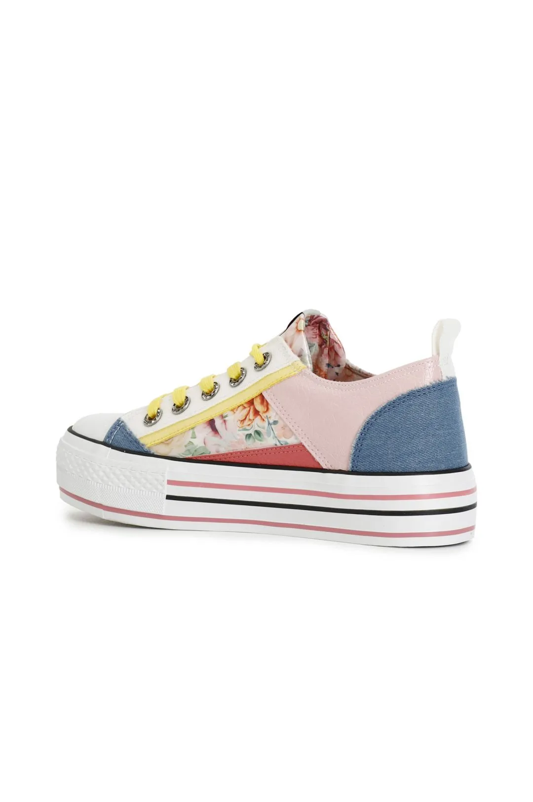 zapatillas deportivas patchwork jeans combo